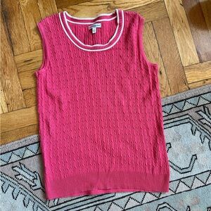Croft and barrow Pink cableknit tank